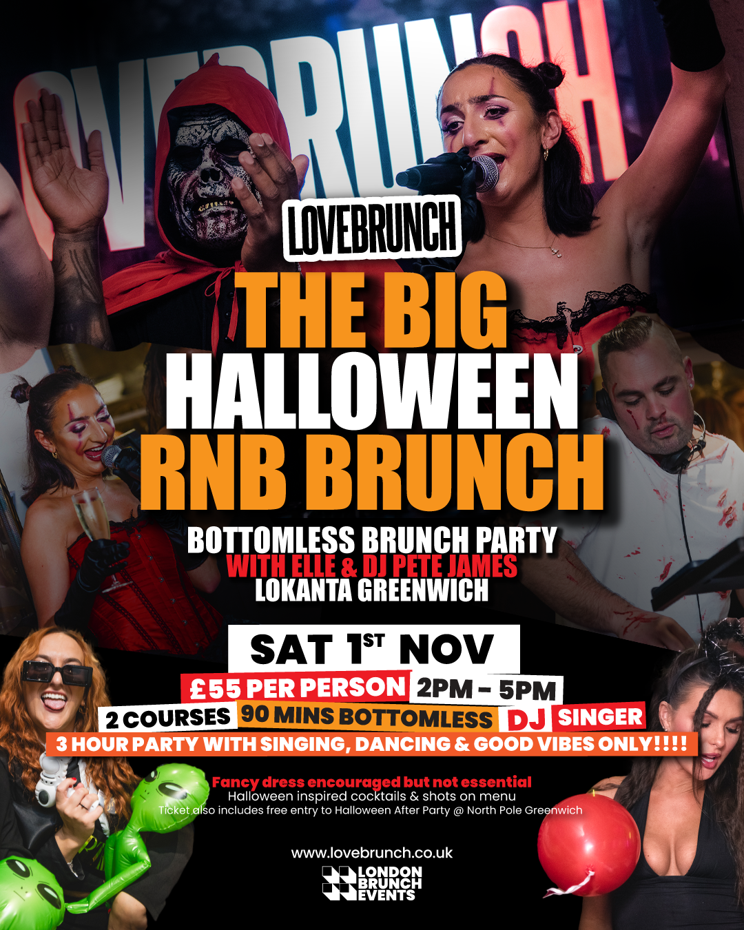 Sat 1st Nov │ 2pm-5pm │ Lokanta Greenwich | Halloween Brunch Party