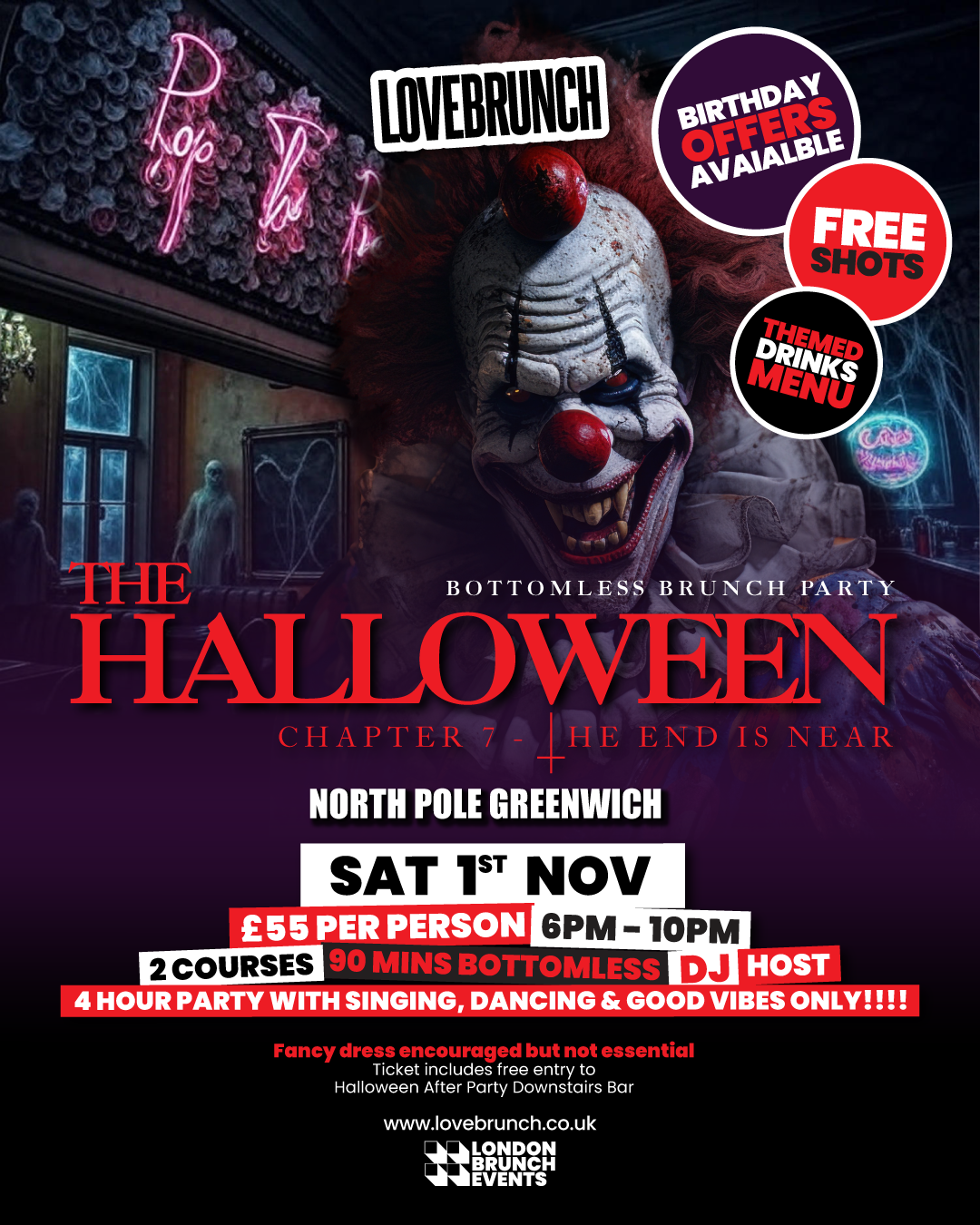 Sat 1st Nov │ 6-10pm │ North Pole Greenwich | Halloween Dinner Party