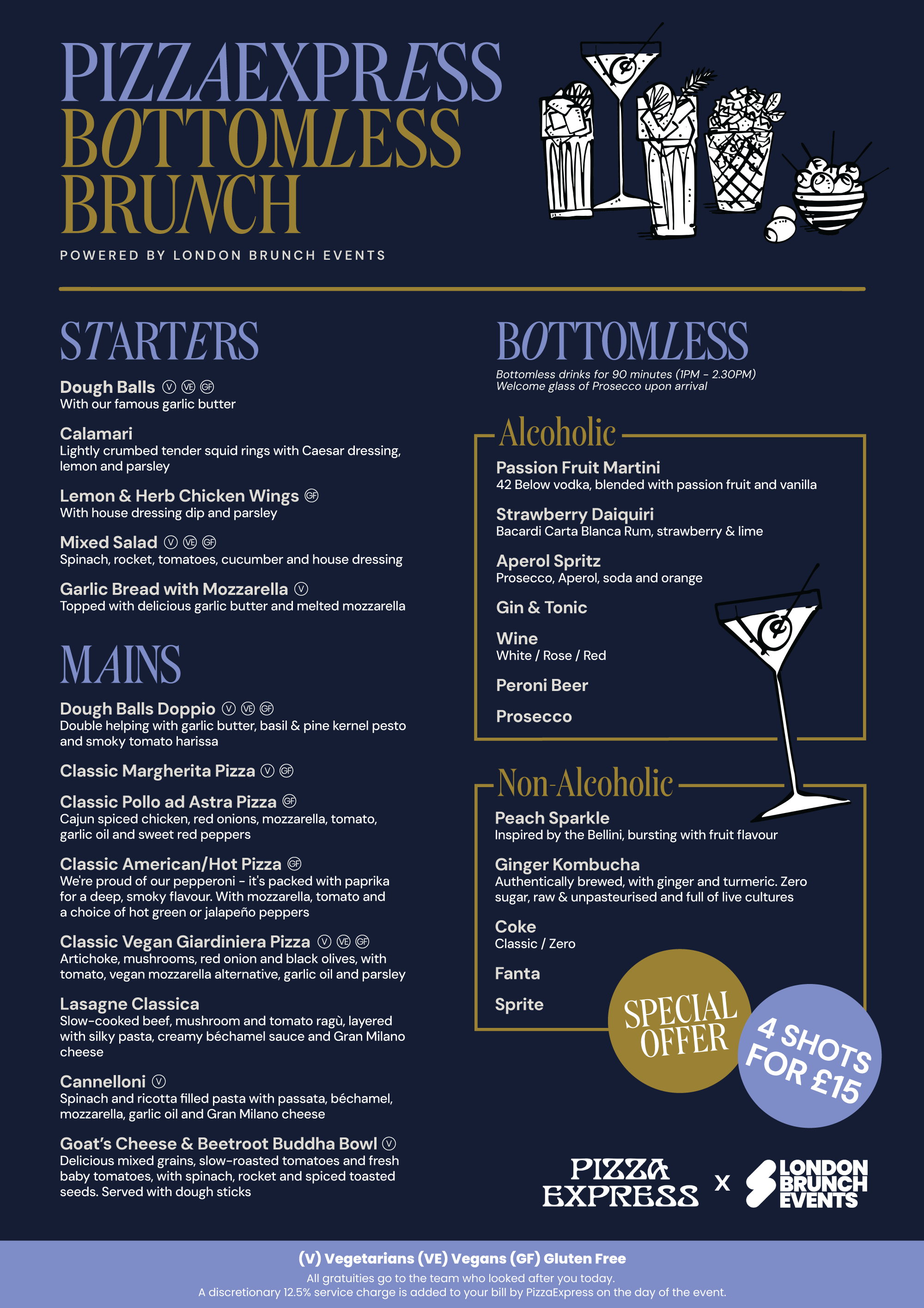 Bottomless Brunch at PizzaExpress, Chelsea King's Road