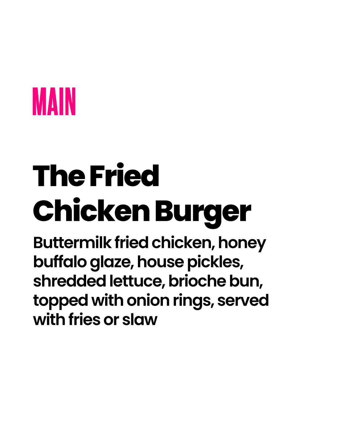 Fried Chicken Burger