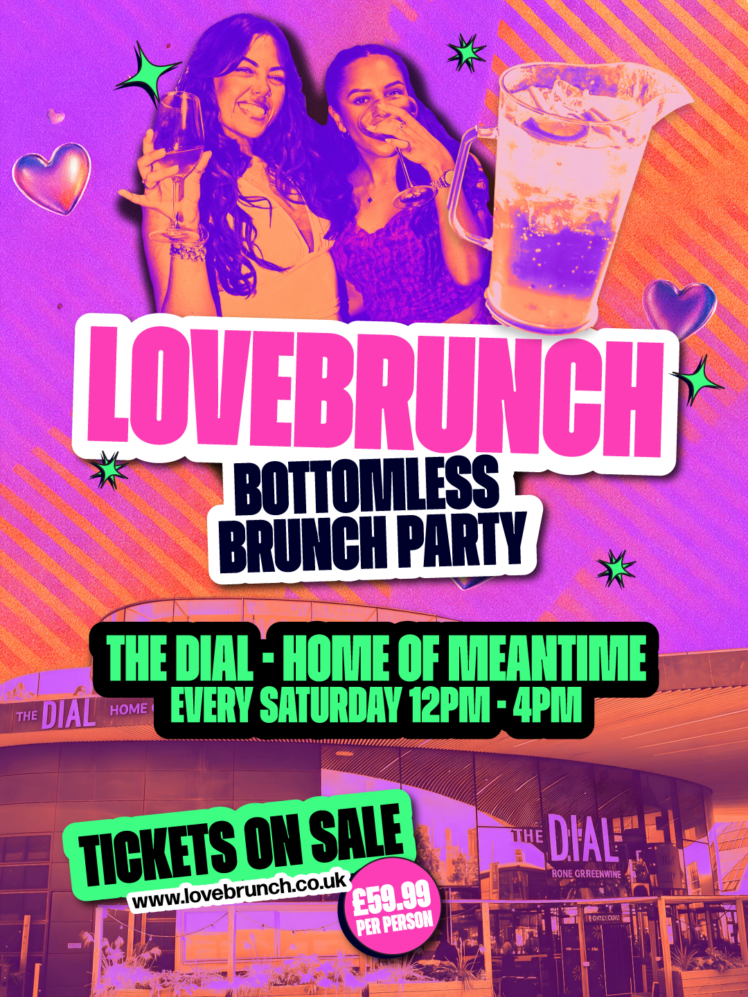 Bottomless Brunch at The Dial - Home of Meantime, Greenwich Peninsula O2