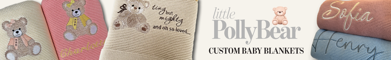 LittlePollyBear Customised Embroidered Baby Blankets