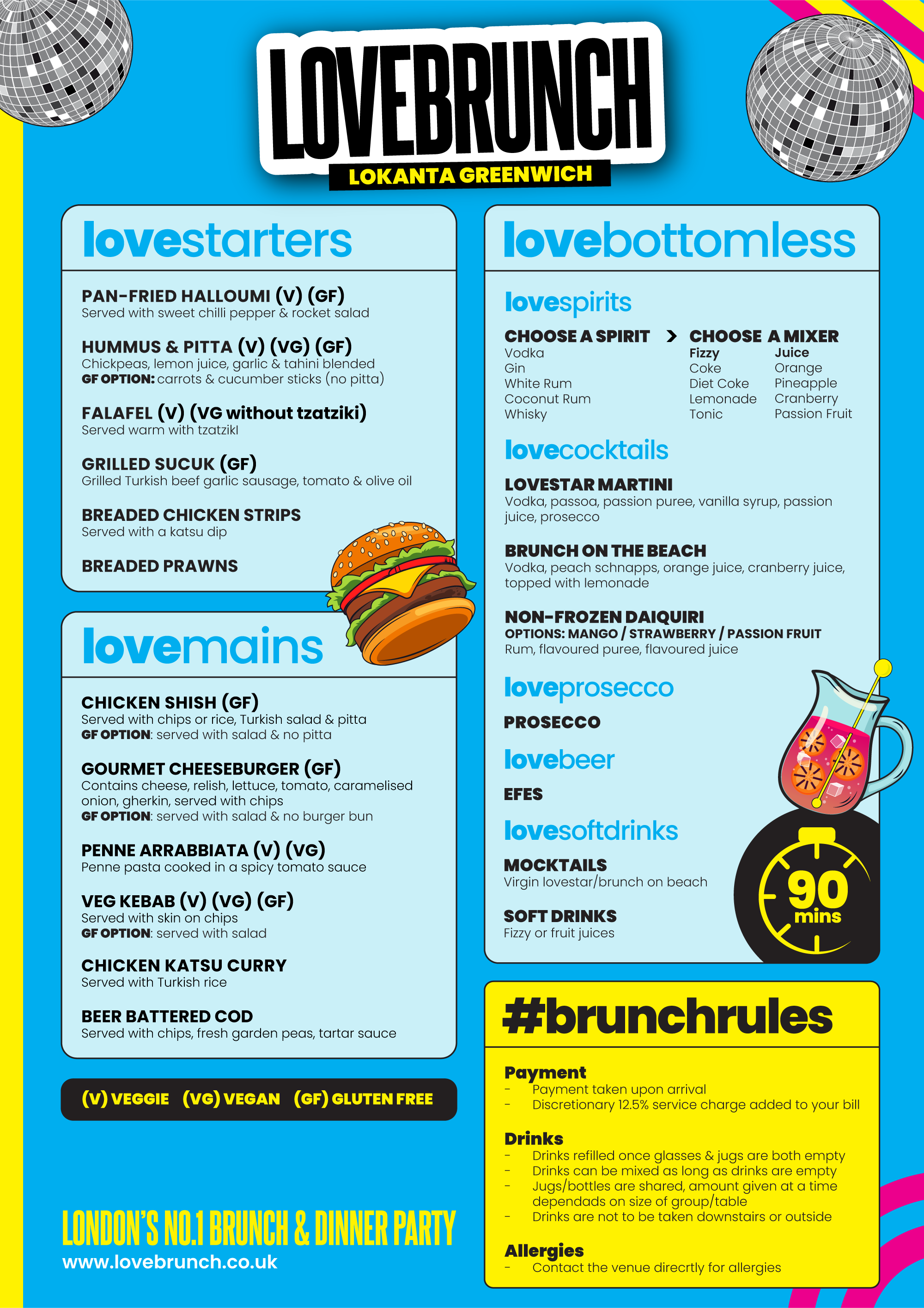 Turkish inspired bottomless brunch menu lovebrunch