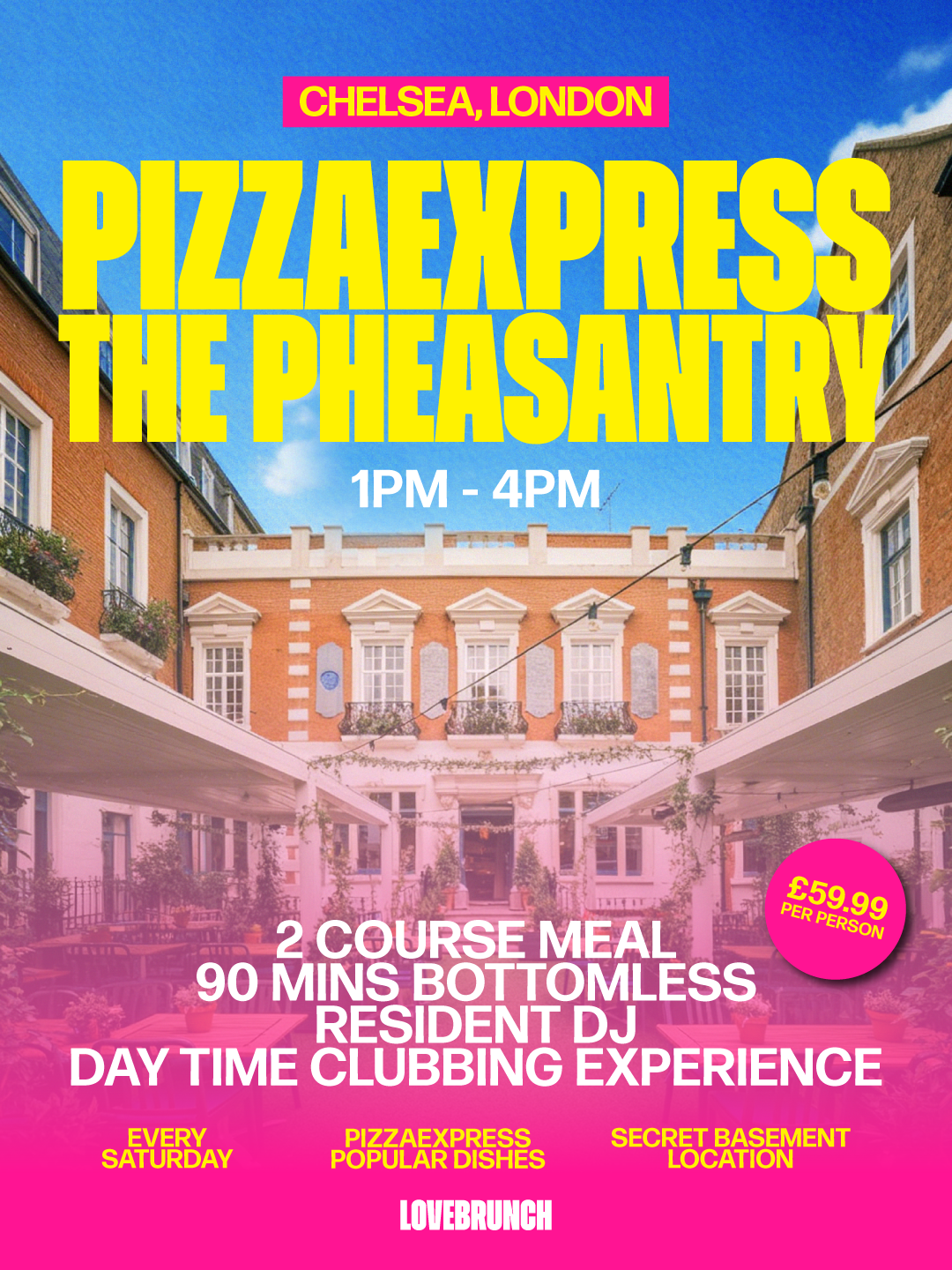 Bottomless Brunch at PizzaExpress, Chelsea King's Road