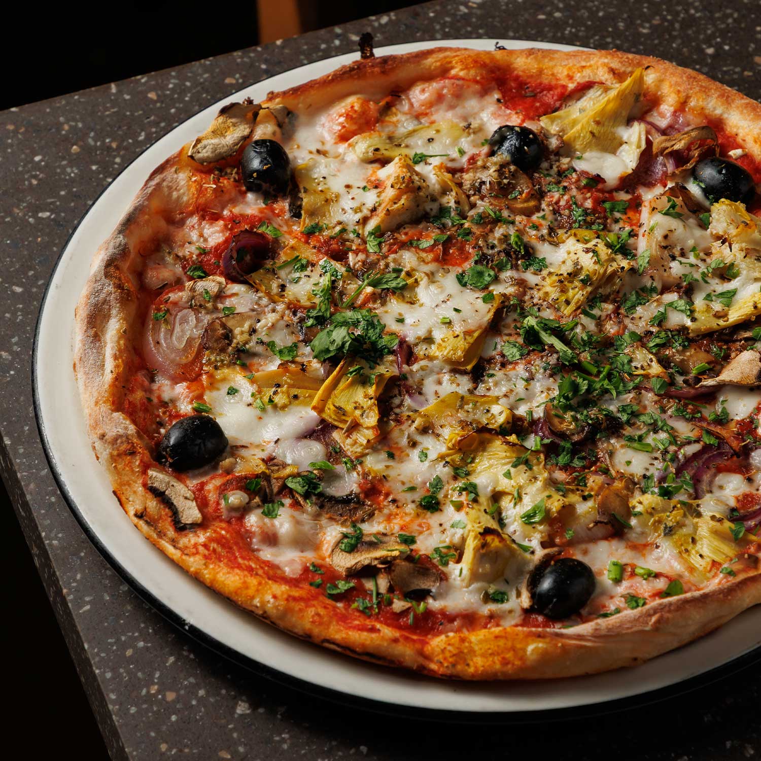 Classic Vegan Giardiniera Pizza (V, VE, GF)