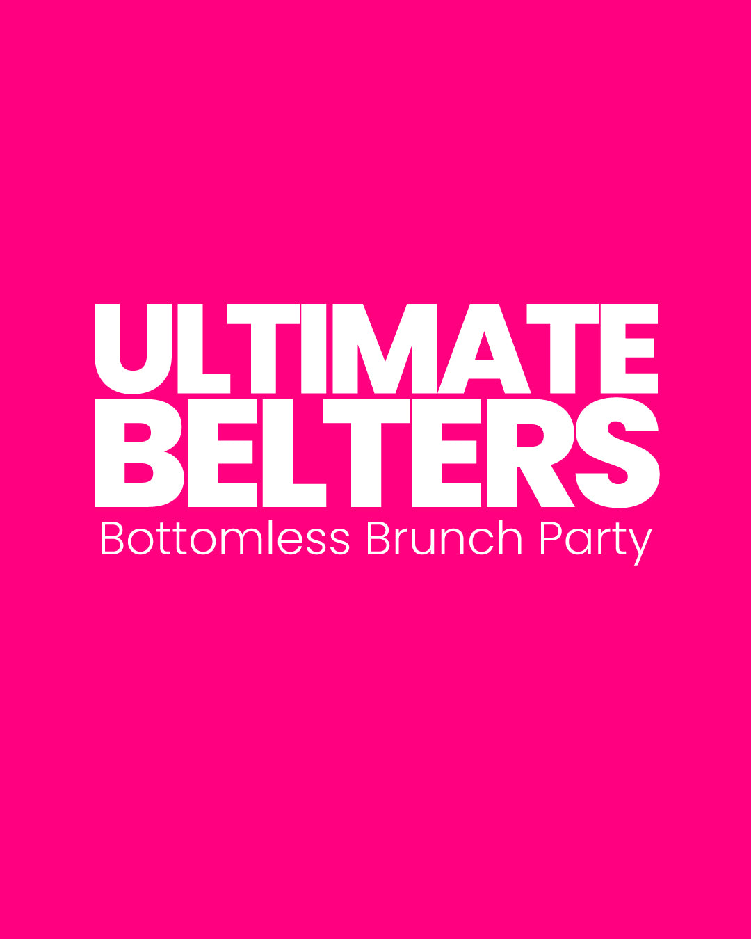 Sat 8th Aug │ 2-5pm │ North Pole Greenwich | Ultimate Belters