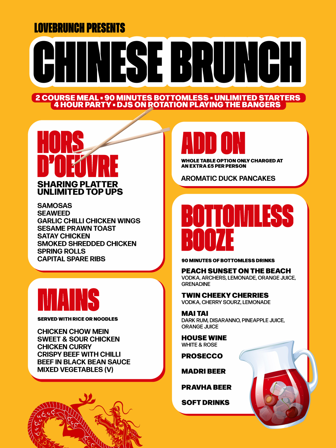 Bottomless Brunch at Twin Palace, Bexleyheath