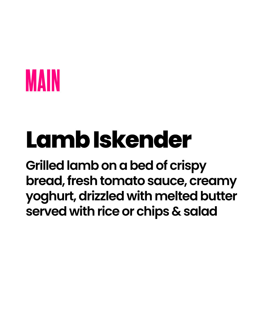 Lamb Iskender
