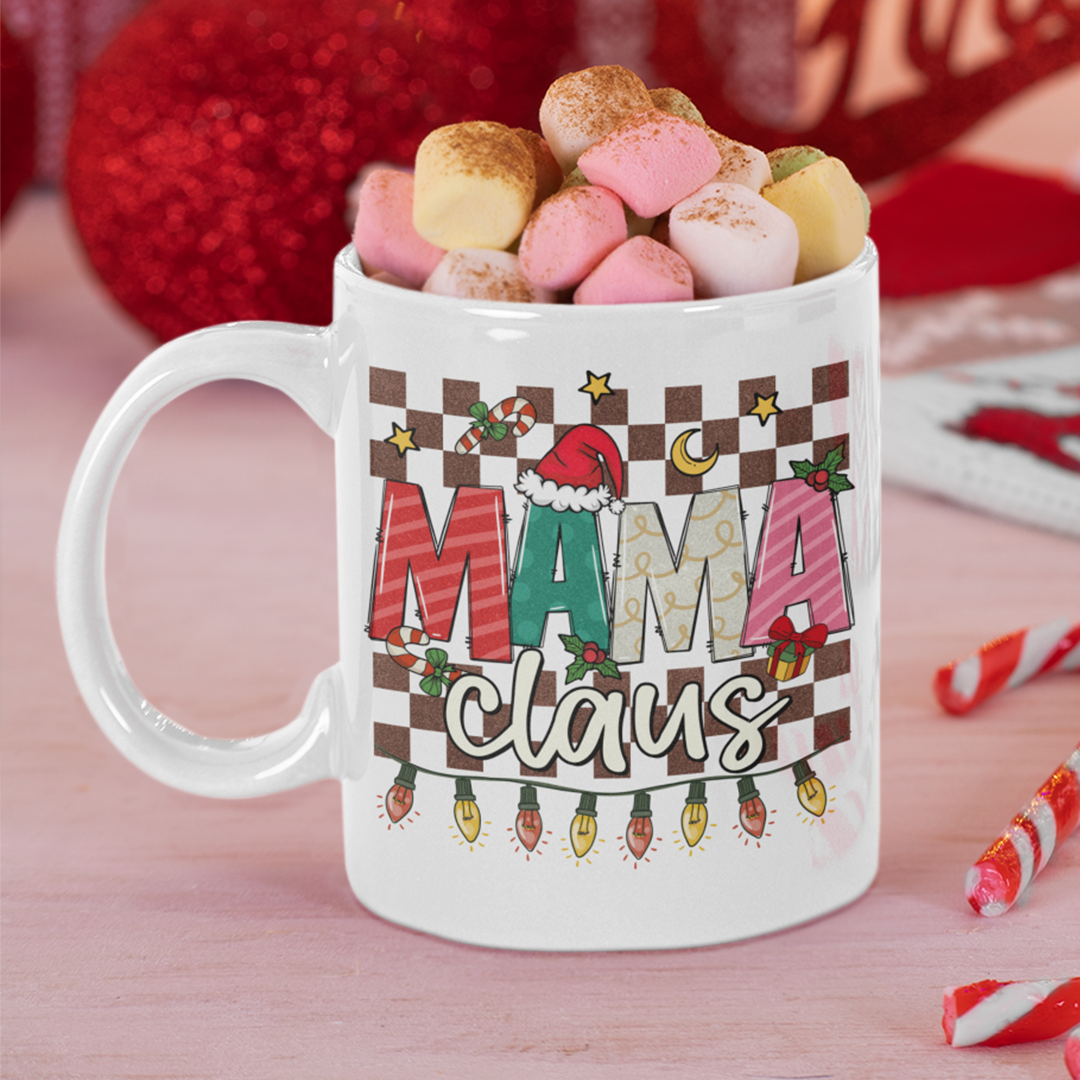 Mama Claus Graphic Printed Christmas Mug
