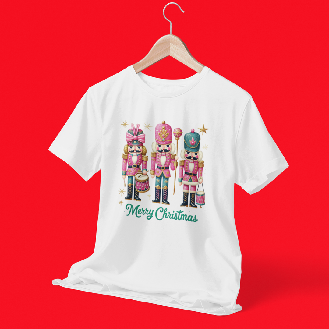 Nutcracker Graphic Printed Christmas T-Shirt