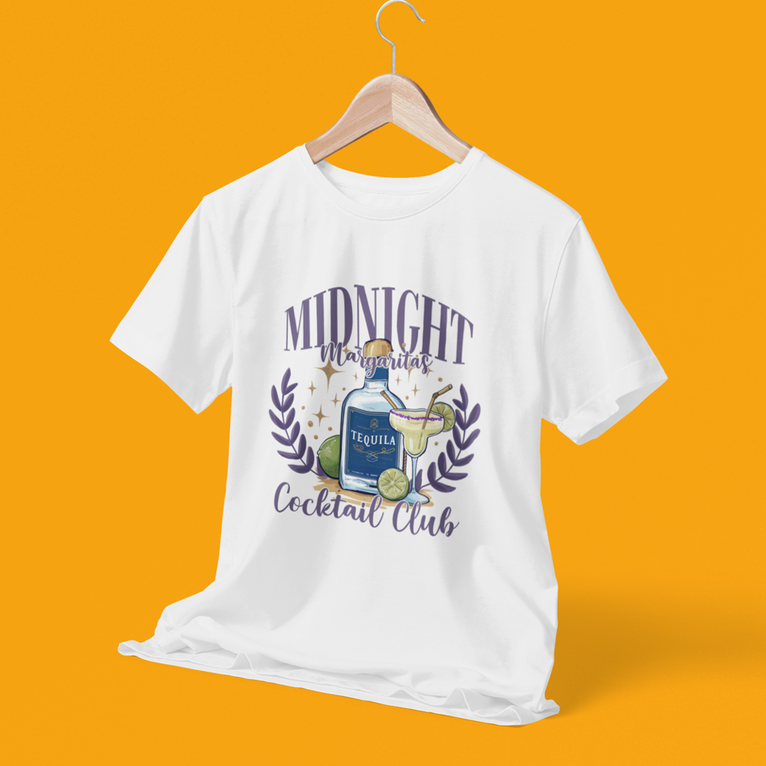 Midnight Cocktail Club Halloween White T-Shirt
