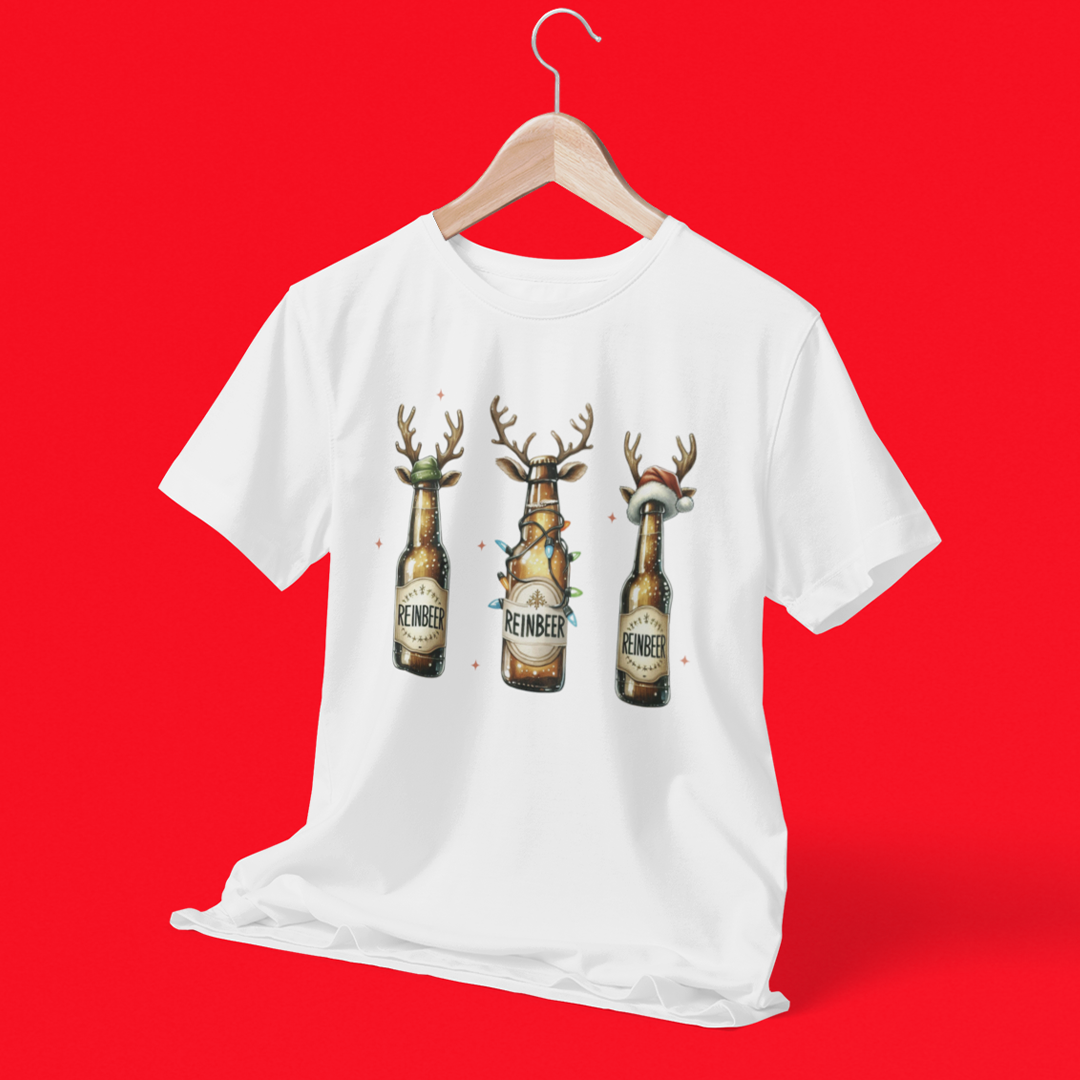 Reinbeer Graphic Printed White T-Shirt